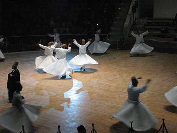 The Whirling Dervishes from Konya, Turkey, whose dance is based upon the movement of the planets.